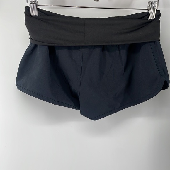 Roxy swim shorts high waist fold over waist black ocean quick dry surf beach S - Picture 12 of 12